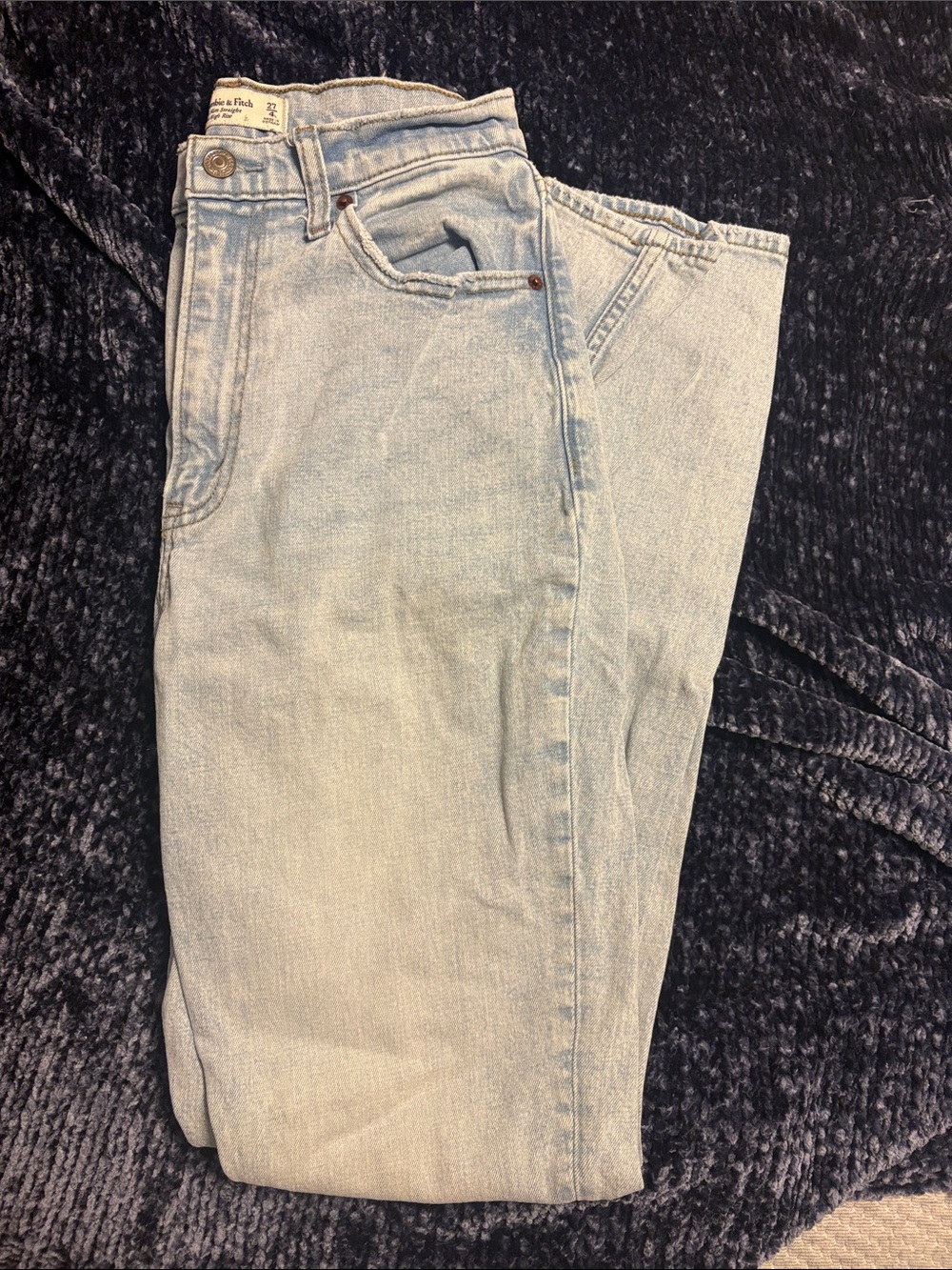 Abercrombie & Fitch “90s Slim Straight Ultra High-Rise” Tall size Jeans